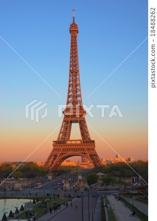 Eiffel Tower  at sunset 18488262