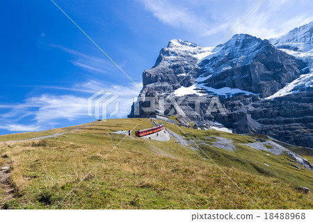 Eiger of early autumn and Jungfrau train Eiger of early autumn and Jungfrau train 18488968
