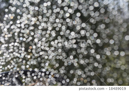 Abstract bokeh from raindrops on glass after rain 18489019