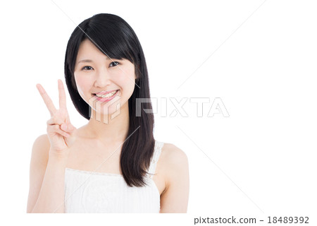 Rejoicing woman Rejoicing woman 18489392