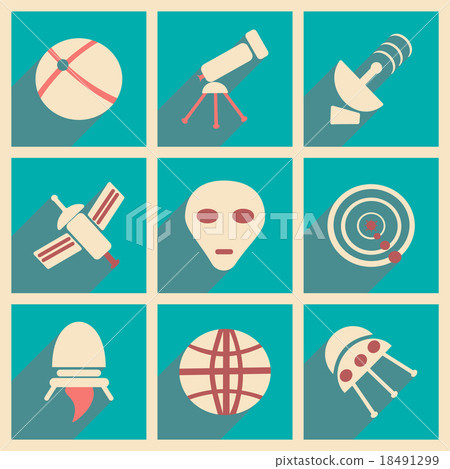 Flat with shadow concept and mobile application 18491299