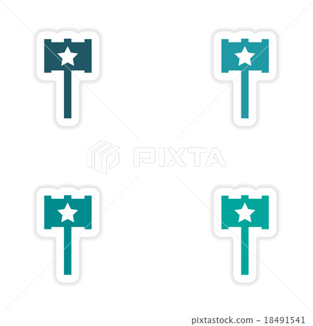assembly realistic sticker design on paper toy assembly realistic sticker design on paper toy 18491541