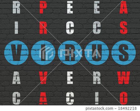 Security concept: Virus in Crossword Puzzle 18492218