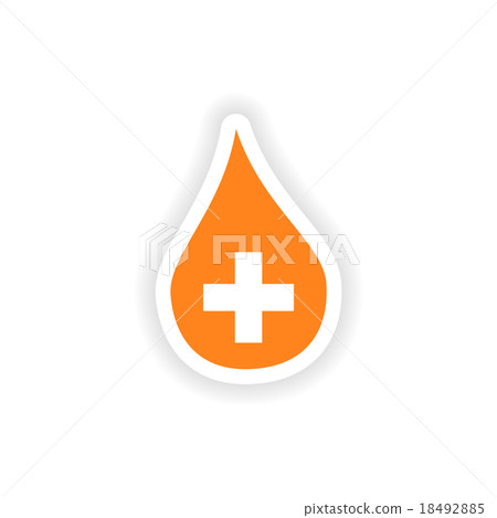 icon sticker realistic design on paper drop 18492885