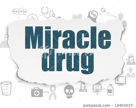 Health concept: Miracle Drug on Torn Paper Health concept: Miracle Drug on Torn Paper 18493037