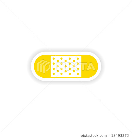 icon sticker realistic design on paper plaster icon sticker realistic design on paper plaster 18493273