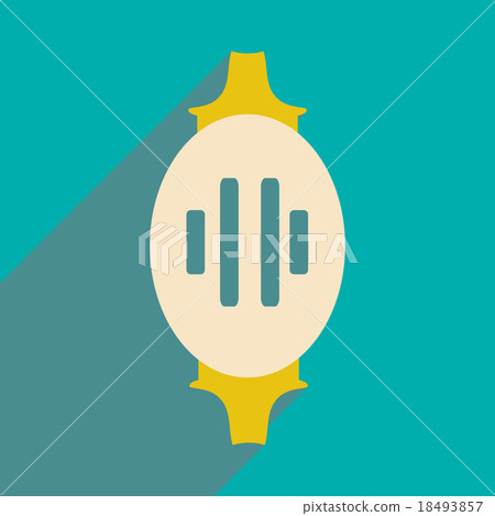 Flat with shadow icon and mobile application Flat with shadow icon and mobile application 18493857