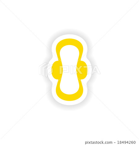 icon sticker realistic design on paper sanitary icon sticker realistic design on paper sanitary 18494260