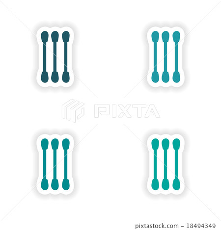 assembly realistic sticker design on paper cotton assembly realistic sticker design on paper cotton 18494349