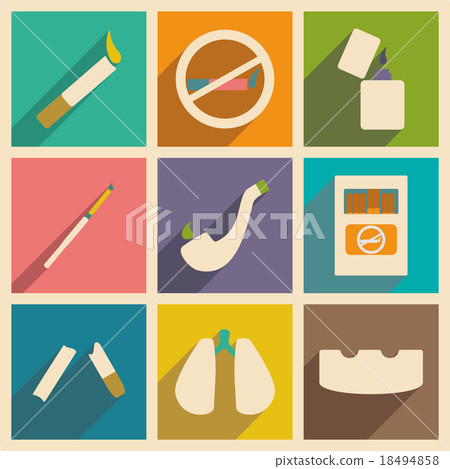 Flat with shadow concept and mobile application 18494858