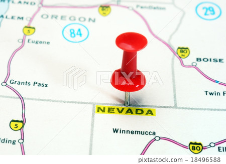 Nevada   USA  map 18496588