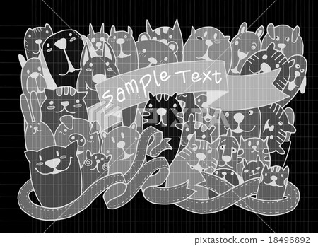 Hand drawn doodle Funny Pet Set Hand drawn doodle Funny Pet Set 18496892