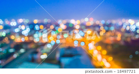 blur lights from Chiang Mai, Thailand for background usage . 18497721