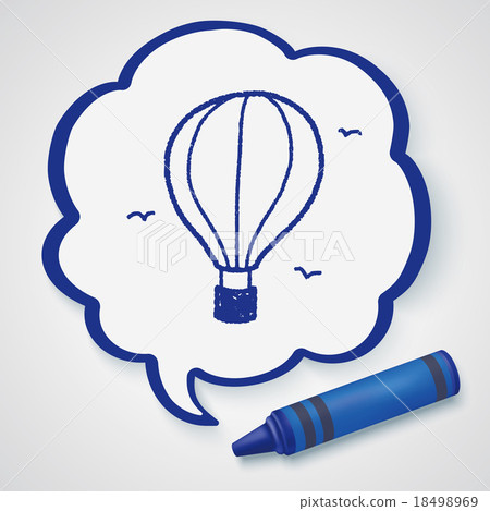 doodle hot air balloon doodle hot air balloon 18498969