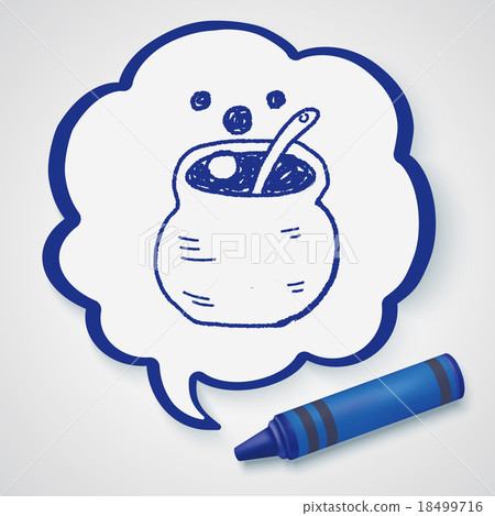 halloween cauldron doodle 18499716