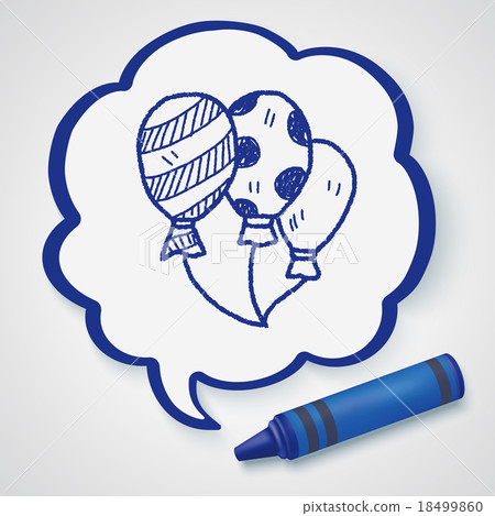 doodle balloon doodle balloon 18499860