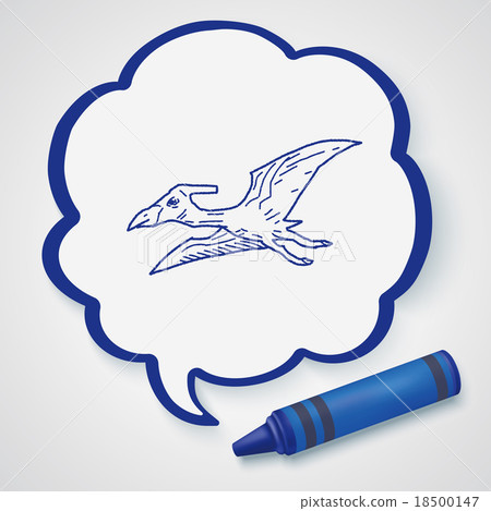 Pterodactyl dinosaur doodle Pterodactyl dinosaur doodle 18500147