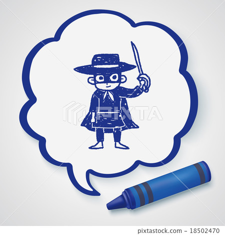 mask man doodle 18502470
