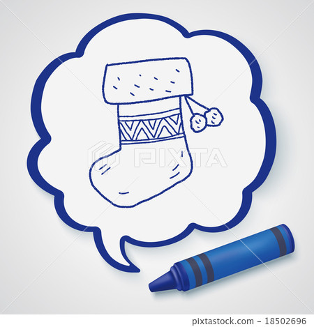 Christmas socks doodle drawing Christmas socks doodle drawing 18502696