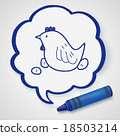 Easter egg and chicken doodle 18503214