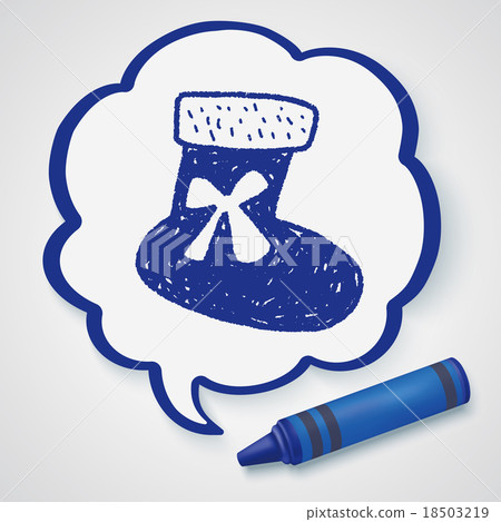 Christmas socks doodle 18503219