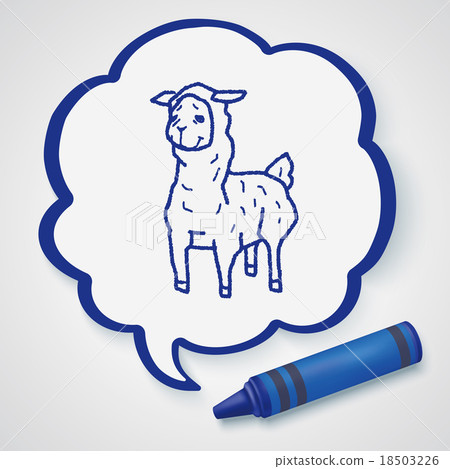 llama doodle 18503226