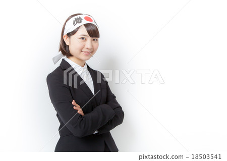 A woman with a suit that wins the race A woman with a suit that wins the race 18503541