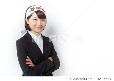 A woman with a suit that wins the race A woman with a suit that wins the race 18503544