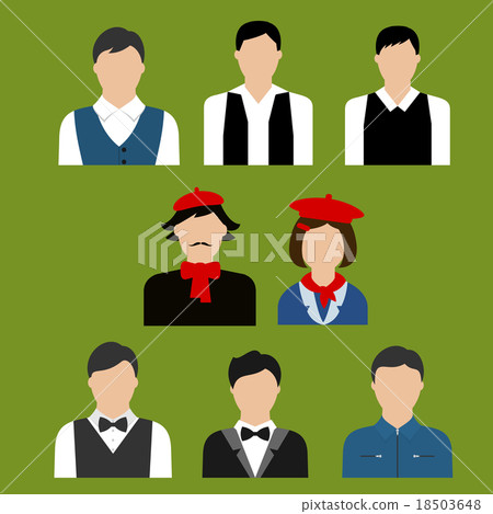 Art and culture professions flat avatars 18503648