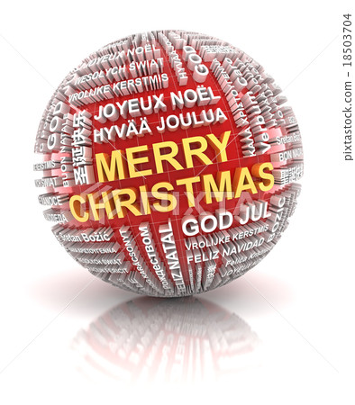 Sphere with christmas greetings in different Sphere with christmas greetings in different 18503704