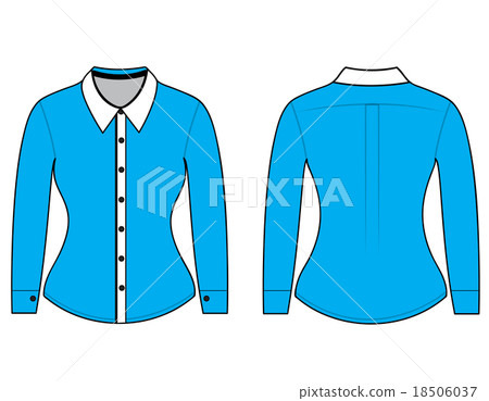 Blank shirt with long sleeves template 18506037