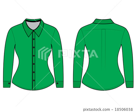 Blank shirt with long sleeves template 18506038