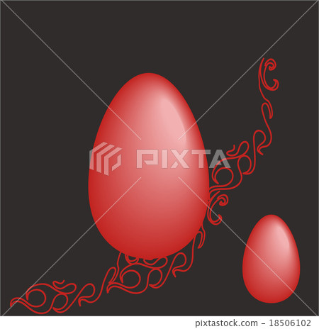 symbol Egg on black background symbol Egg on black background 18506102