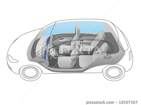 Automotive interior illustration 18507307