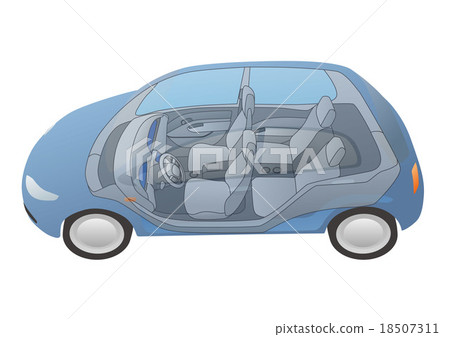 Automotive interior illustration 18507311