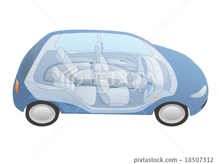 Automotive interior illustration 18507312