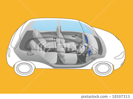 Automotive interior illustration 18507313