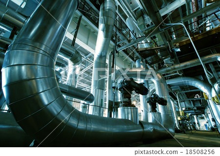 Industrial zone, Steel pipelines, valves and pumps Industrial zone, Steel pipelines, valves and pumps 18508256