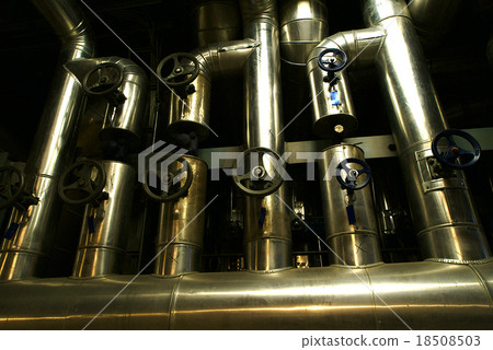 Industrial zone, Steel pipelines, valves and pumps 18508503