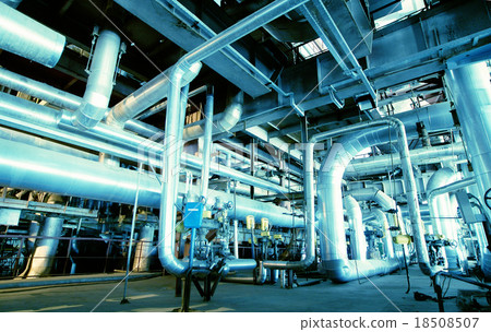 Industrial zone, Steel pipelines, valves and pumps 18508507