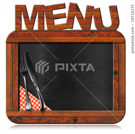 Old Empty Blackboard with Text Menu Old Empty Blackboard with Text Menu 18510235