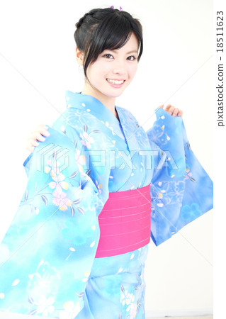 A woman in a yukata 18511623