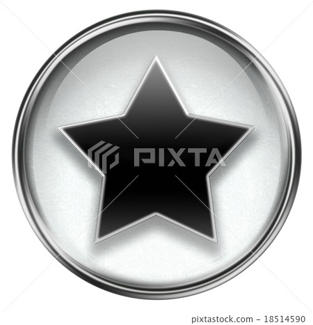 star icon grey, isolated on white background. 18514590