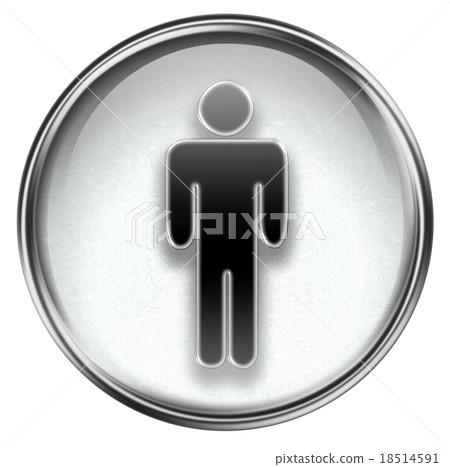 men icon grey, isolated on white background. men icon grey, isolated on white background. 18514591