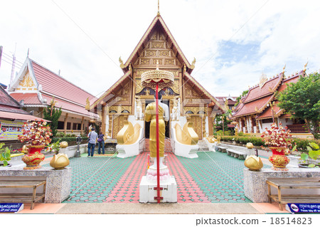 Buddhist temple, Wat Pra Sing in Chiang Rai 18514823