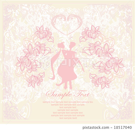 elegant wedding invitation with wedding couple elegant wedding invitation with wedding couple 18517040