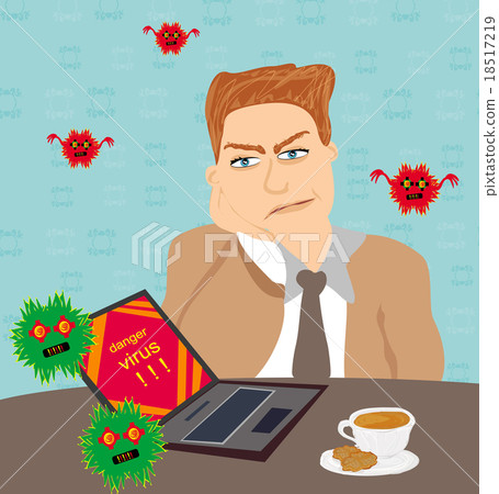 Computer virus attacking laptop Computer virus attacking laptop 18517219
