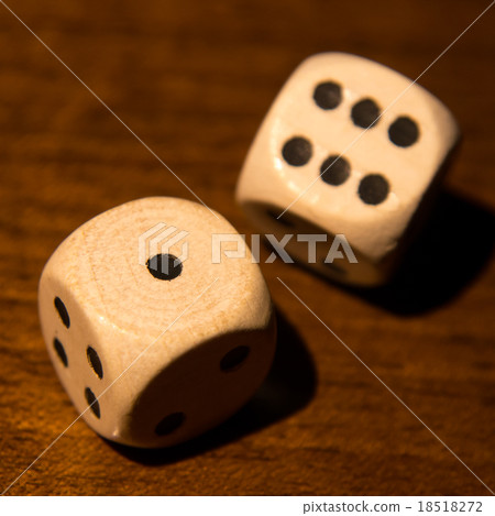 dices with number 1 and 4 dices with number 1 and 4 18518272
