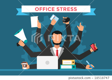 Office job stress work vector illustration 18518747