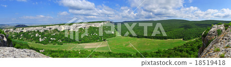 Panorama of mountains and blue sky 18519418